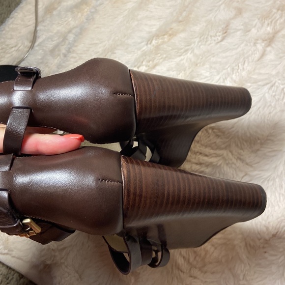 Michael Kors leather Nadine Wedge Brown - Picture 7 of 16